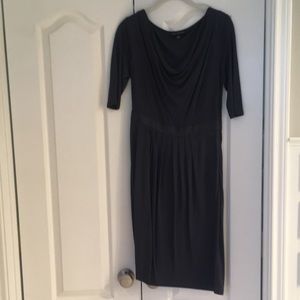 Banana Republic slate blue knit dress.